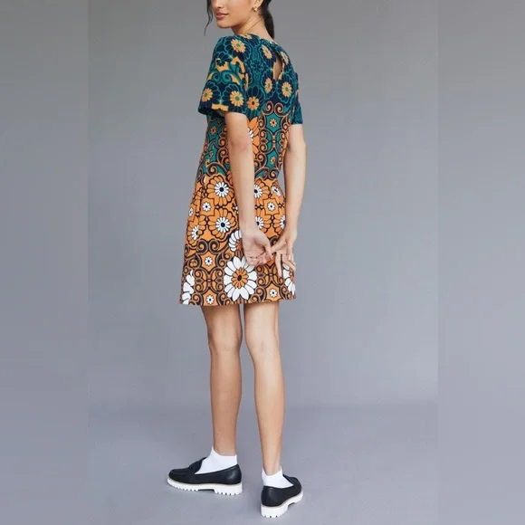 *New* Maeve by Anthropologie Floral Shift Mini Dress, Size Small - Picture 3 of 9